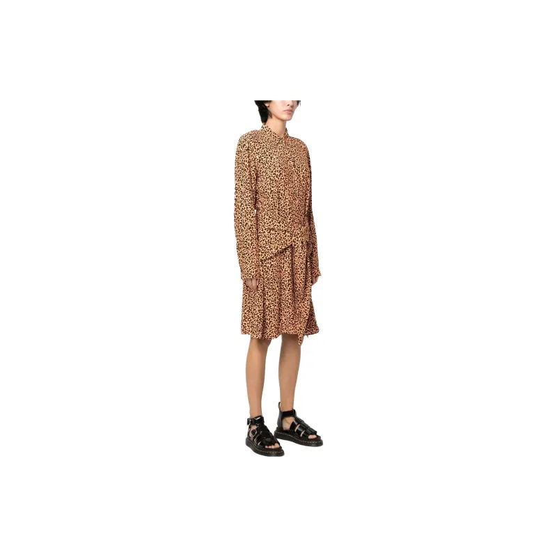 KARL LAGERFELD / Karl Lagerfeld Jeans Leopard print Tie waist Shirtdress-3