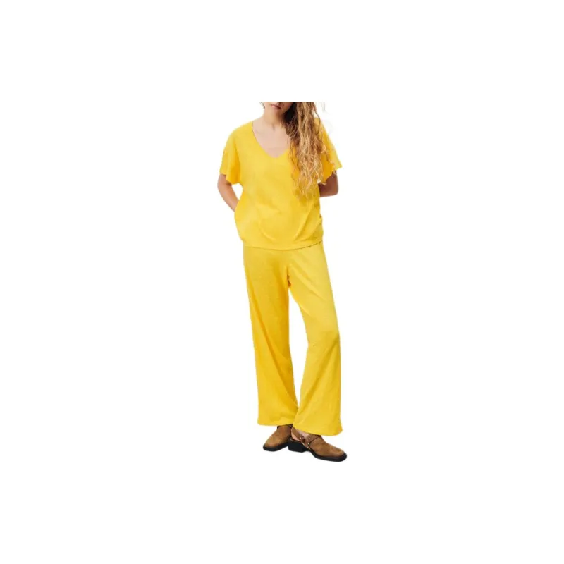 AMERICAN VINTAGE A.M SS24 Jogging Femme Sully Casual Pants Women's Yellow-1