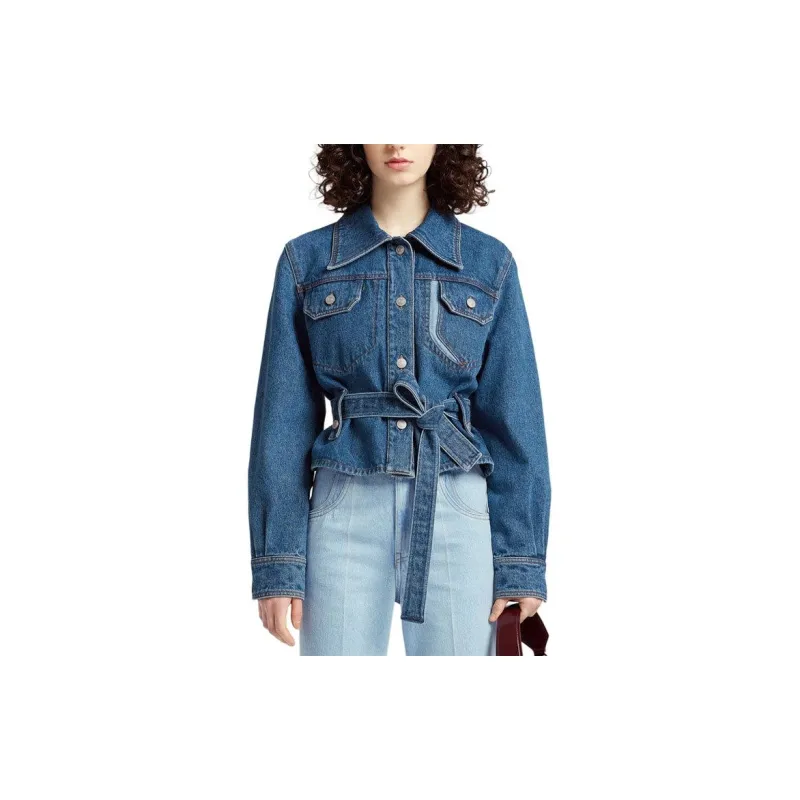 CARVEN Denim Jacket Women's Dark Blue-2