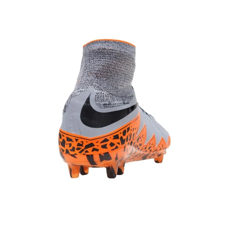 Nike Hypervenom Phelon 2 AG Rubber Short Studs Cushioned Slip Resistant Breathable Soccer Shoes Men's Gray-3