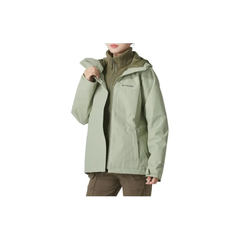 Columbia Waterproof And Breathable Warm Windbreaker Jacket Women's Green-6