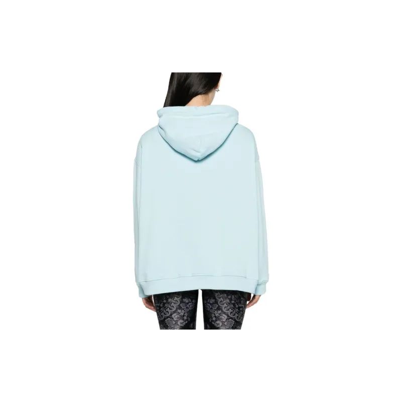 VERSACE Logo Embroidered Drawstring Hoodie-2