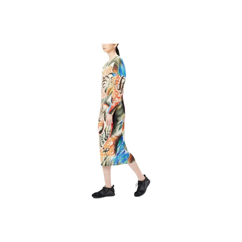 PLEATS PLEASE ISSEY MIYAKE Long Sleeved Dresses Women's White-3