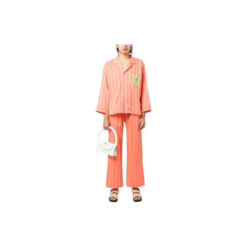MIRA MIKATI Striped Wide-leg Track Pants-1