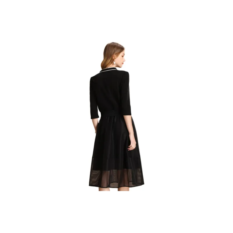 FENHONGMALI Skirt Set Women's Black-3