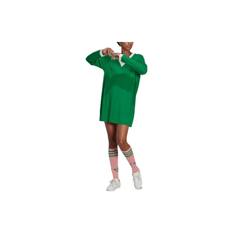 Adidas Originals Long Sleeved Dresses Women's Green-1