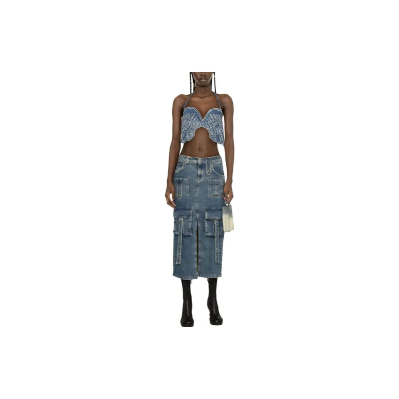 Blumarine Denim Cargo Skirt-1