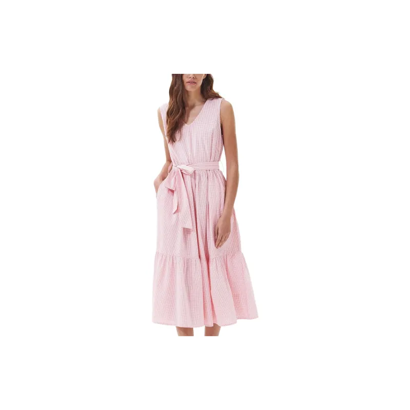 BARBOUR Azalea Midi Dress Sleeveless Dress Women's Pink-3