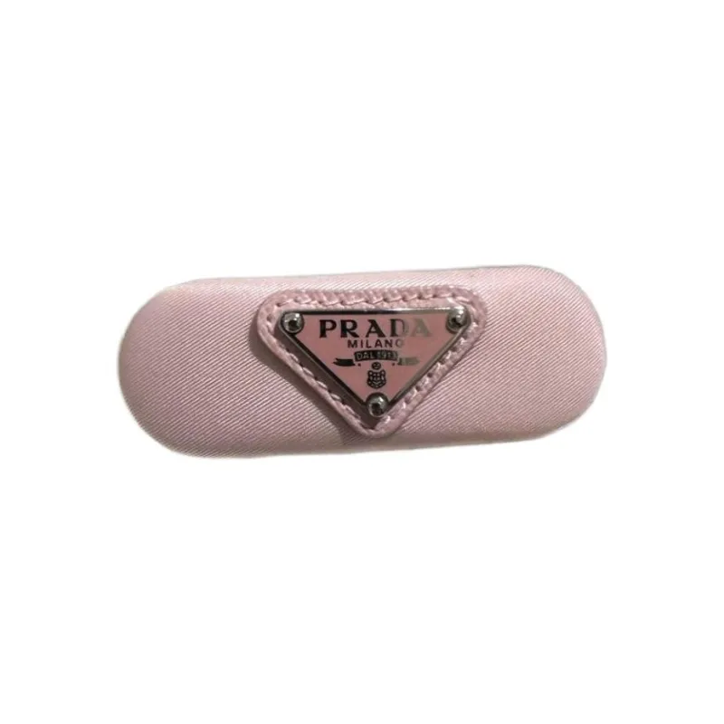 PRADA Enamel Hair Clips Women's Pink-0