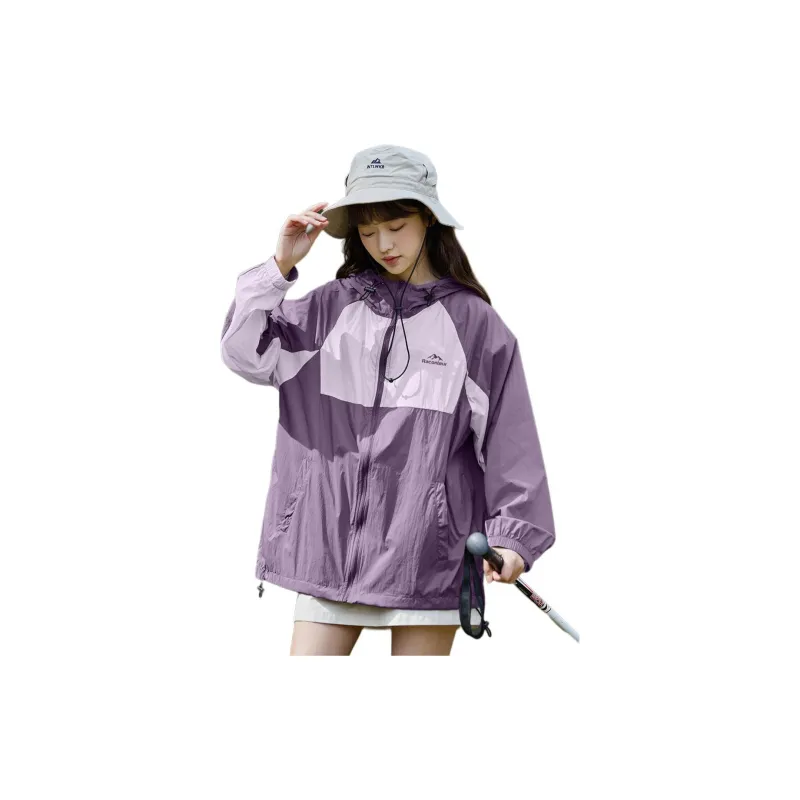 Tonlion Sun Protection Clothing Women's Dark Gray Purple-2