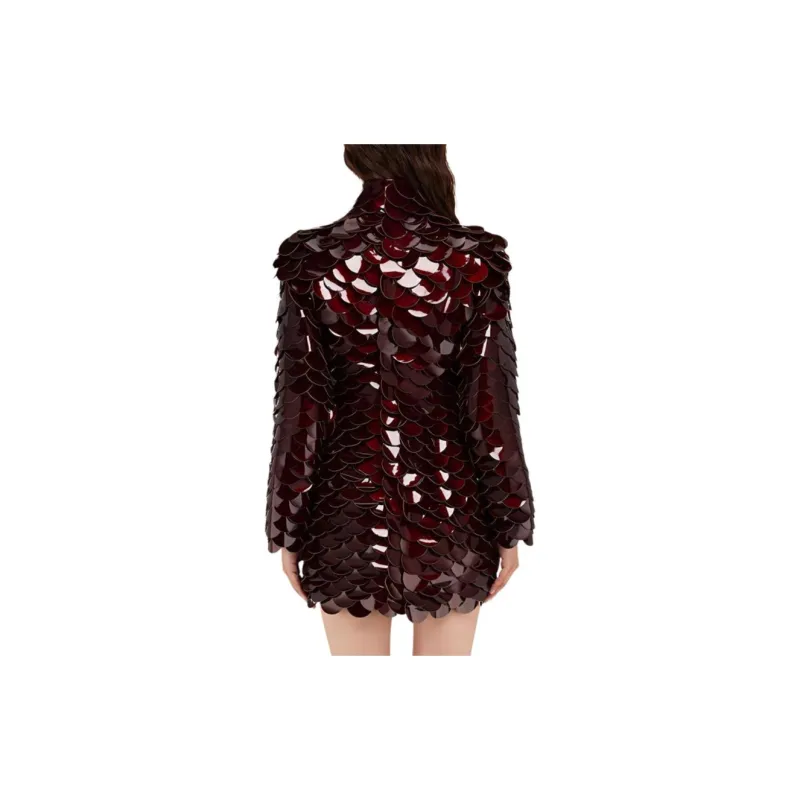 Ferragamo Patent Leather Scales Mini Dress-4
