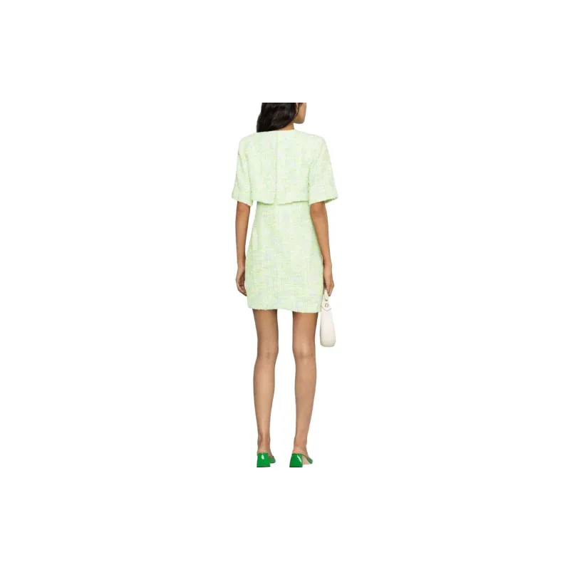 Sandro Short Sleeved Dress Women's Light Green-2