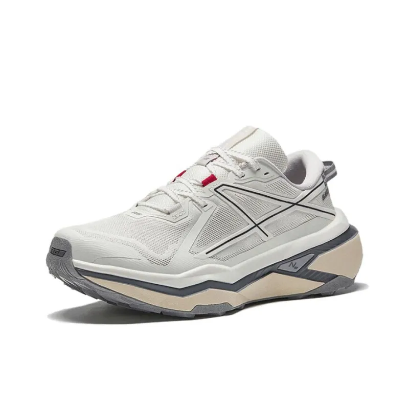 Anta Falcon Hunting Slip Resistant Cushioning Low Top Trail Running Running Shoes Men's Beige-1