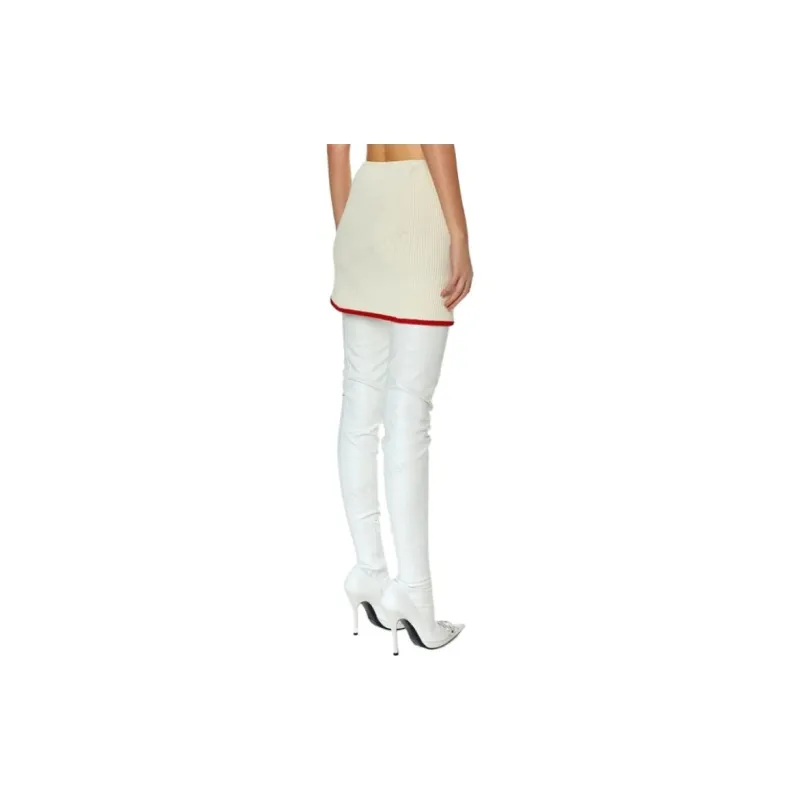 DIESEL Casual Short Skirts Women's Ecru-2