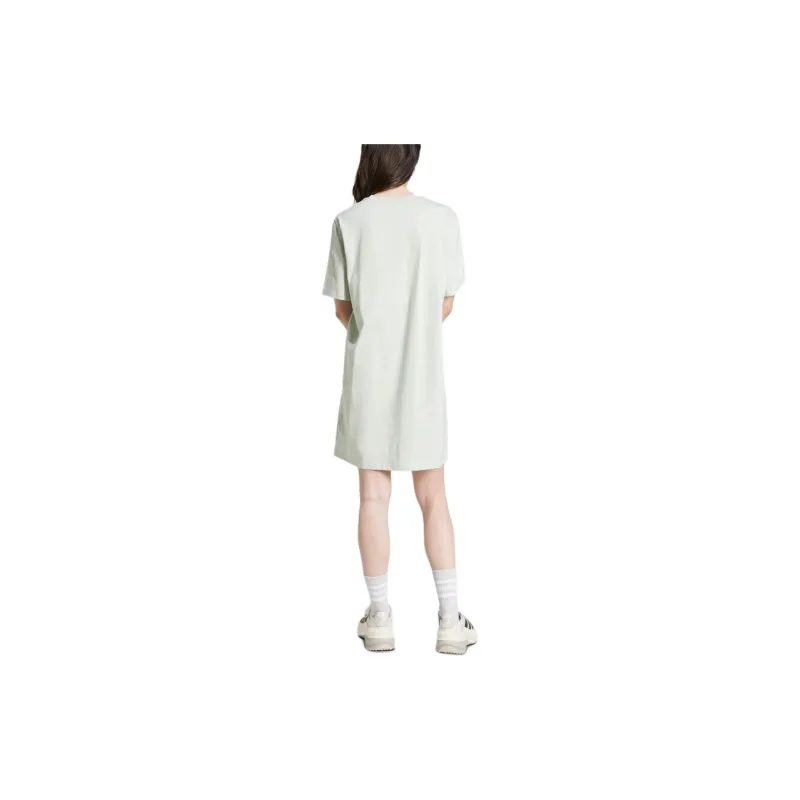 Adidas SportswearESSENTIALS 3-STRIPES SINGLE JERSEY BOYFRIEND TEE DRESS Short-Sleeved Dresses Women's Linen Green-3