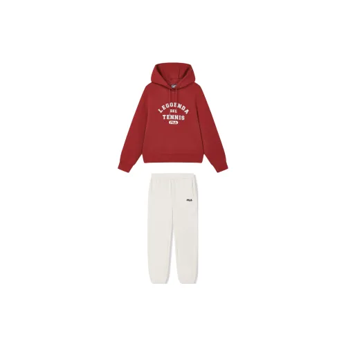 FILA ORIGINALE Casual Suits Women's Enchanting Red+Steam White