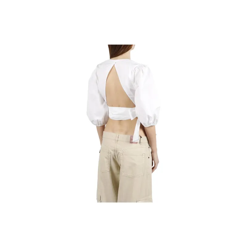 RED VALENTINO Crop Tops Women's White-2