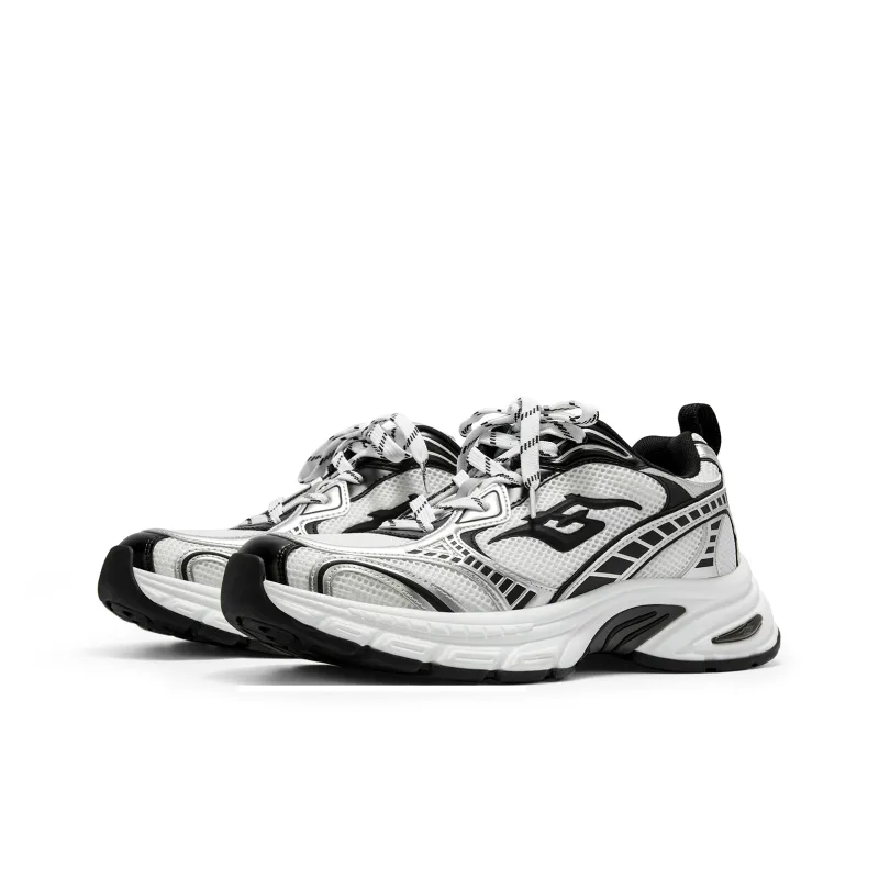 SENGUOGUO Anti Slip And Wear Resistant Height Increasing Low Top Chunky Sneakers Unisex Silver-1