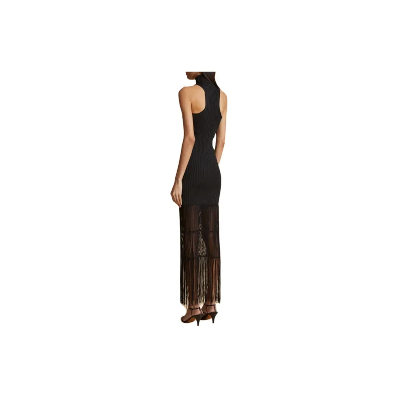 KHAITE The Zara Halterneck Maxi Dress-1