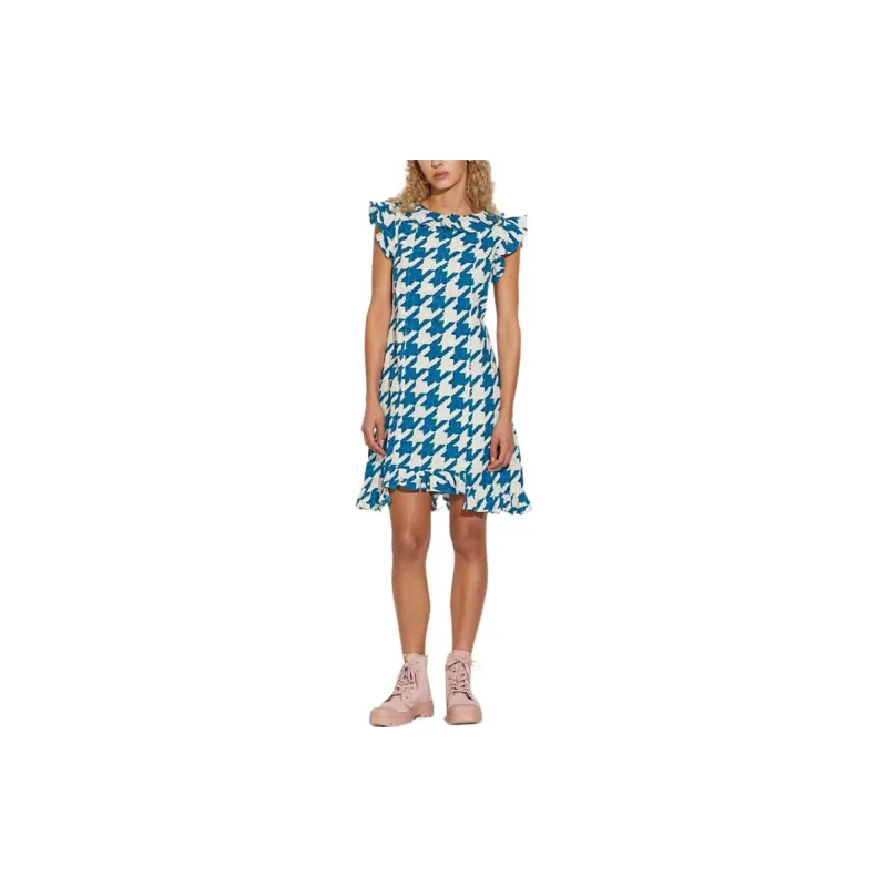 COACH Short Sleeved Dresses Women's Blue-1