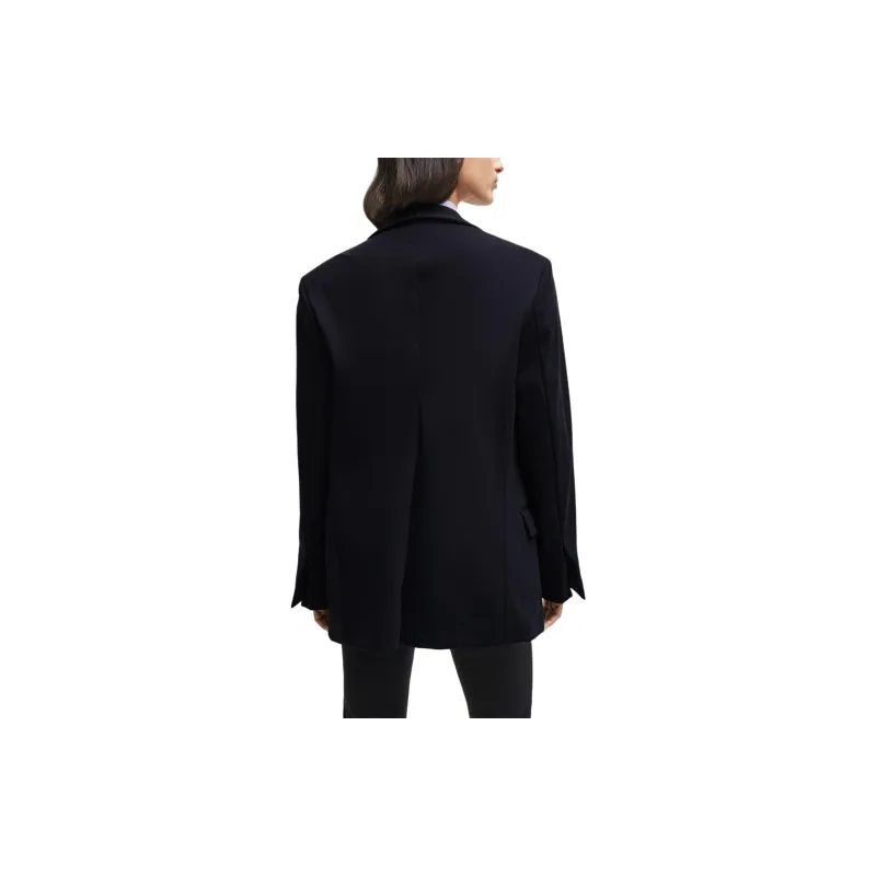 HUGO BOSS x Naomi Campbell Business Suits Coats Women's Dark Blue-3