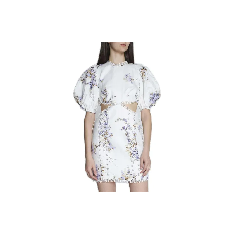 Zimmermann Short-Sleeved Dresses Women's White-1