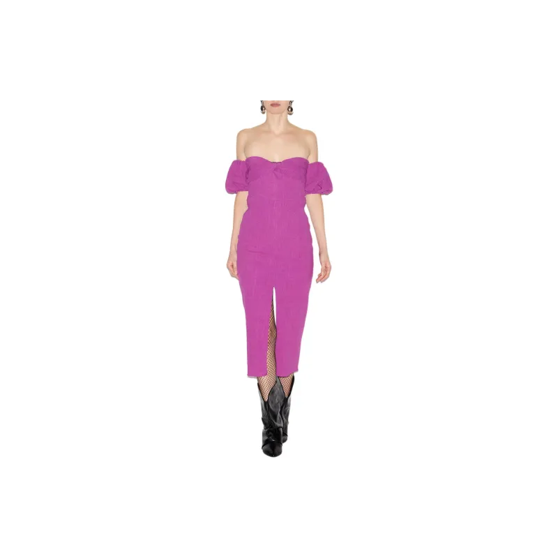 ISABEL MARANT FW24 Short-Sleeved Dresses Women's Purple-1