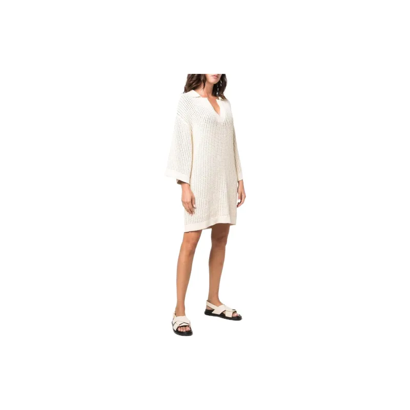 NANUSHKA Wingtip-collar Knitted Dress-3
