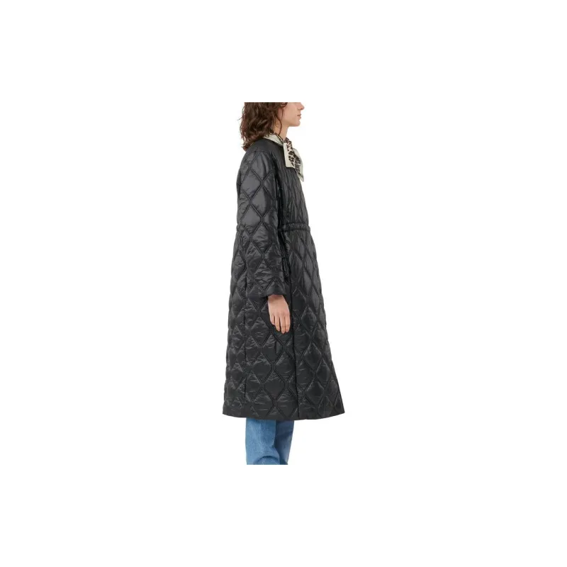 GANNI Quilted Mid Length Coat-3