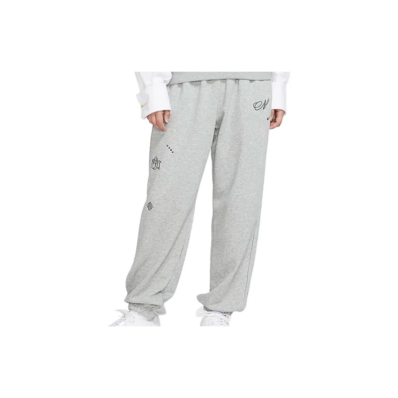 Nike Knitted Sports Pants Women's Gray-3