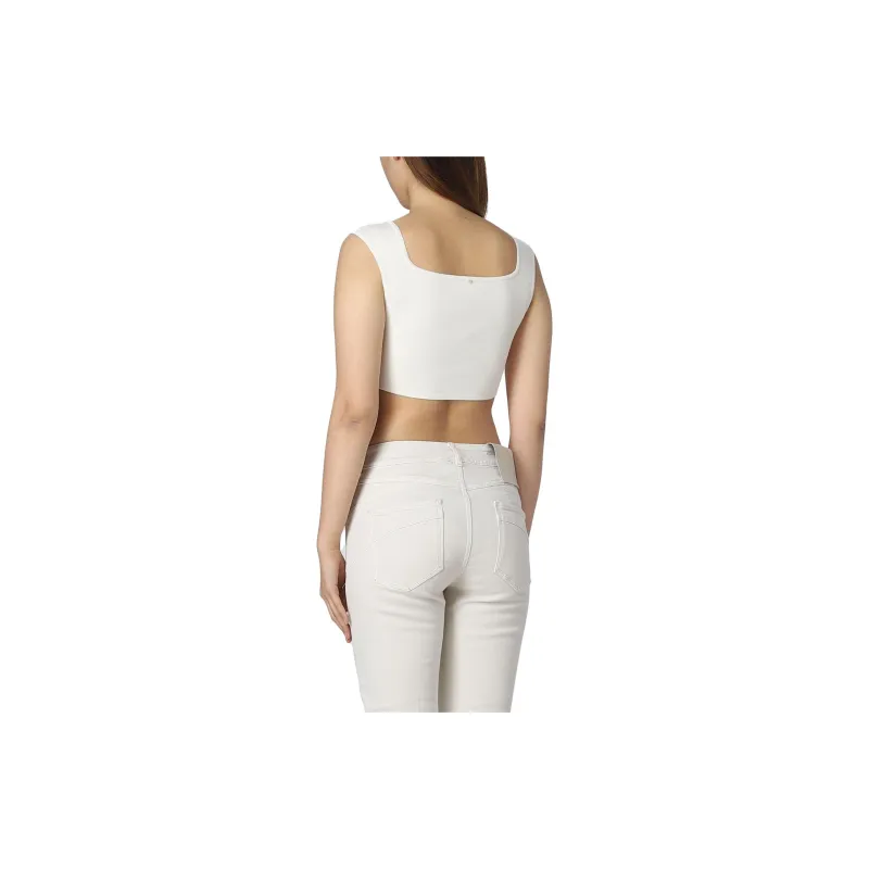 SportMax Square Neck Sleeveless Top-3