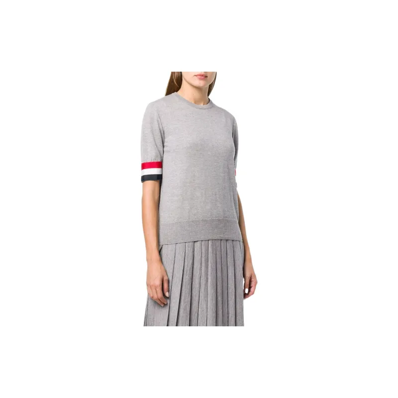 THOM BROWNE Rwb Stripe Crew neck Merino Top-3