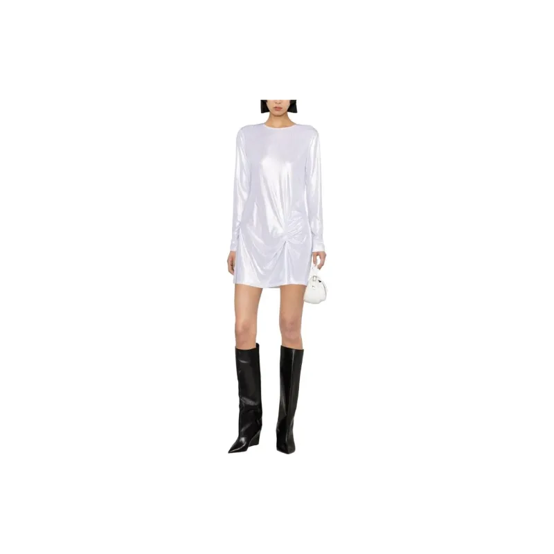 Reformation Long-Sleeved Dresses Women's Silver-2