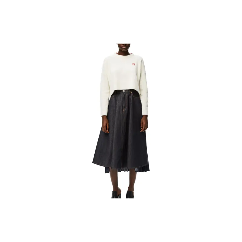 LOEWE Loose Fit Sweater Women's White-4