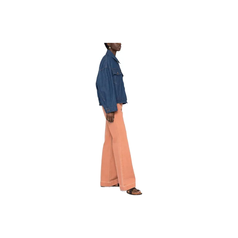 MISSONI Buttoned Long-Sleeved Denim Jacket-3