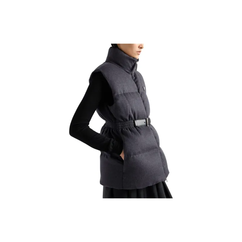 PRADA Belted Down padded Gilet-5
