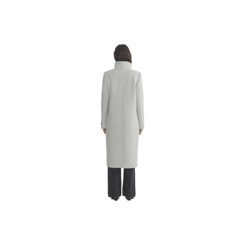 ARITZIA Wilfred The Cocoon Long Coat Coats Women's Linus Txtr Wt Lt Gre/Light Gray-4