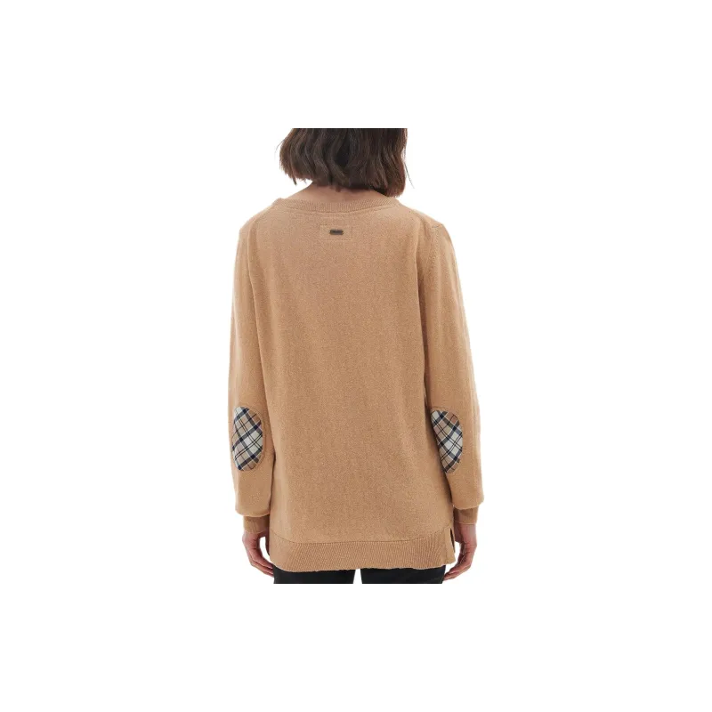 BARBOUR Pendle Crew Knit Sweatshirt Sweater Women's Caramel-3