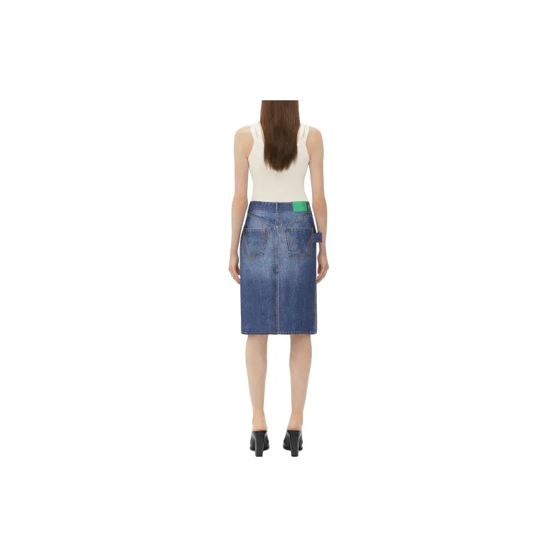 Bottega Veneta Denim Midi Skirt-2