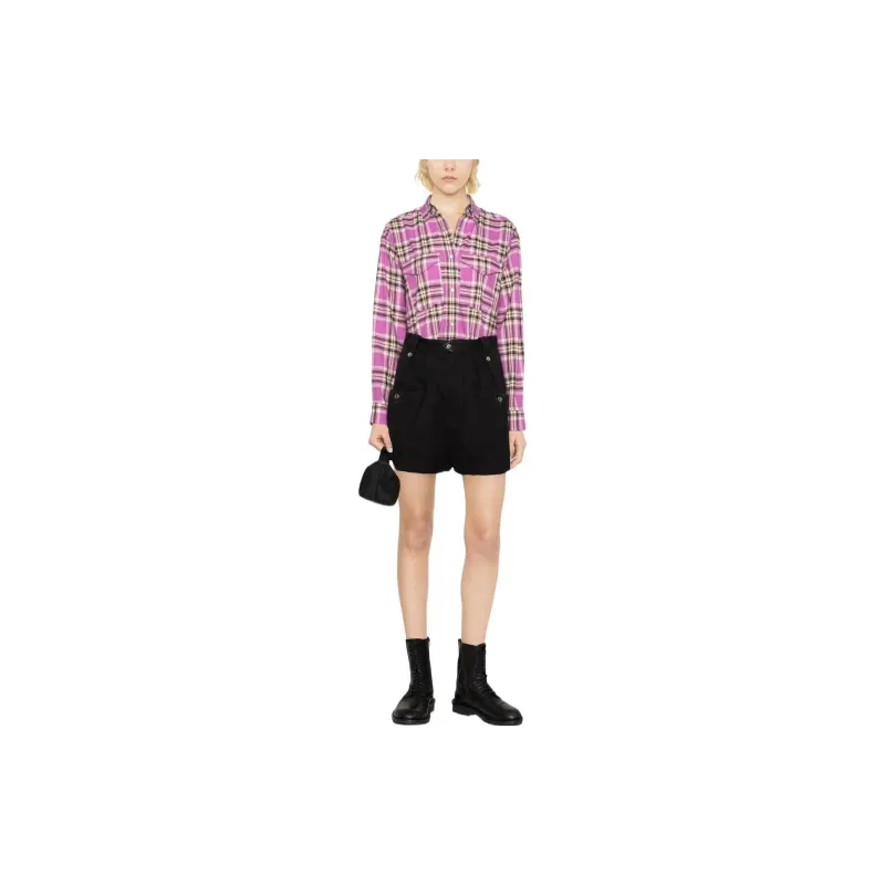 ISABEL MARANT ETOILE Mayola Plaid Cotton Shirt-1