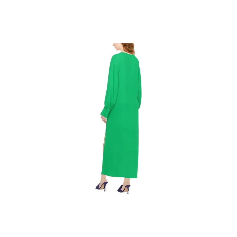 Valentino Long Sleeved Dresses Women's Green-1