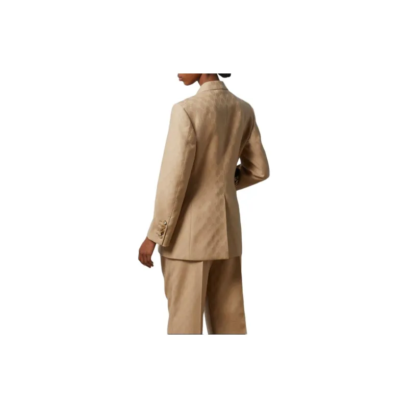 GUCCI Gg Wool Jacquard Jacket 'Camel'-3