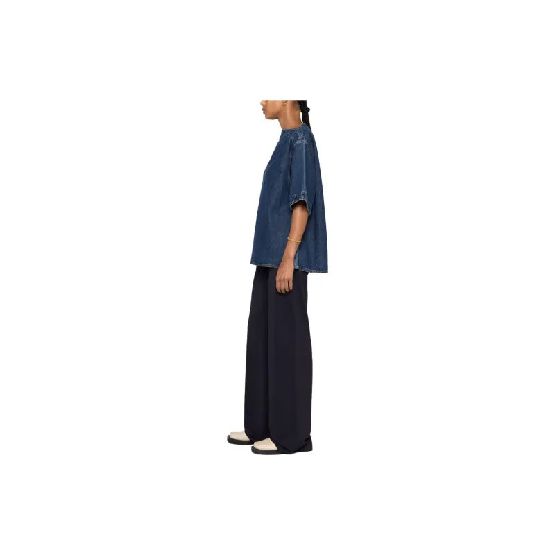 TOTEME Dart Neck Denim Top-2