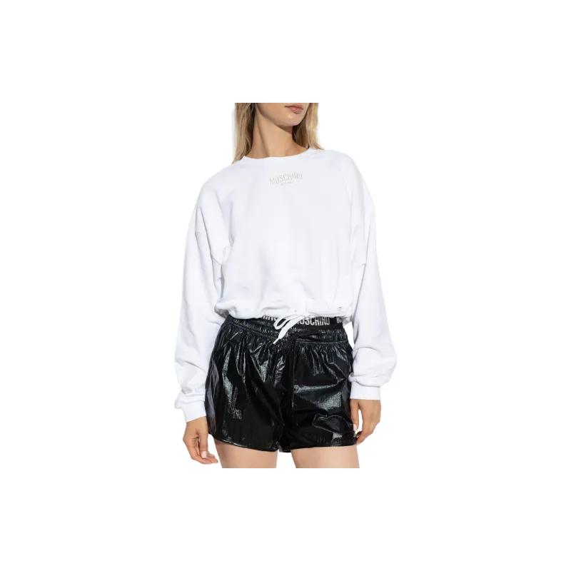 MOSCHINO Logo Band Drawstring Swim Shorts-1