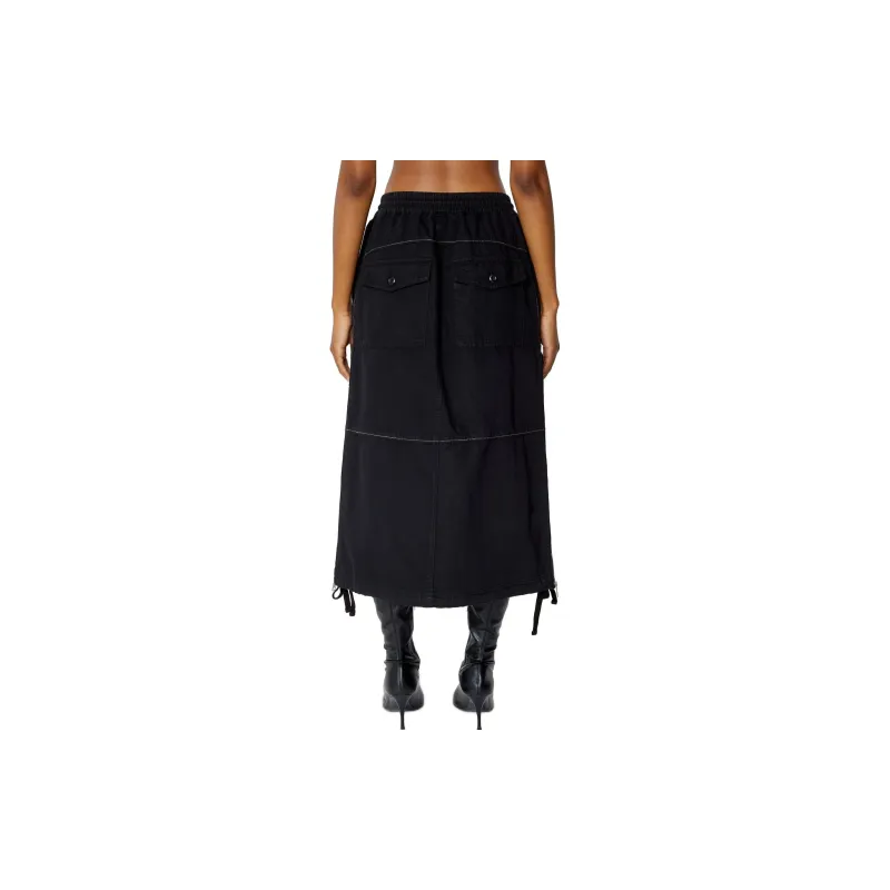 DIESEL Casual Long Skirts Women's Black-3