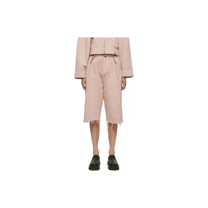 IMMI Summer Denim Knee Length Shorts Women's Pink-2