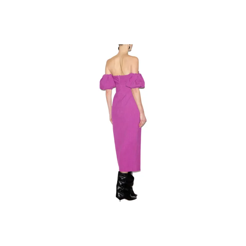 ISABEL MARANT FW24 Short-Sleeved Dresses Women's Purple-2