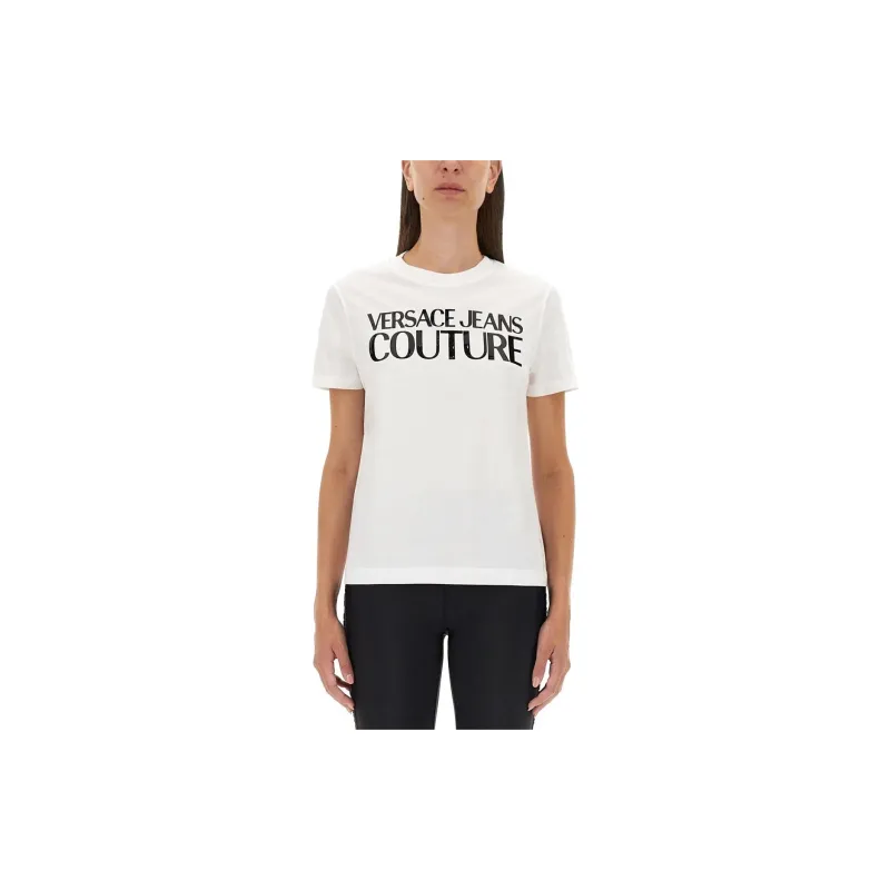 VERSACE JEANS COUTURE Logo Tape Crewneck T Shirt-1