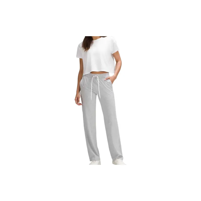 Lululemon Knitted Sports Pants Women's Gray White-2