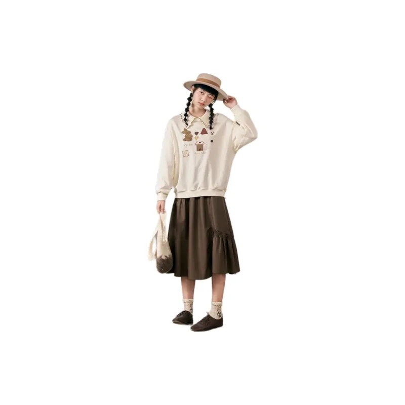 ZIHAN Sweatshirt Women's Beige Gold-2